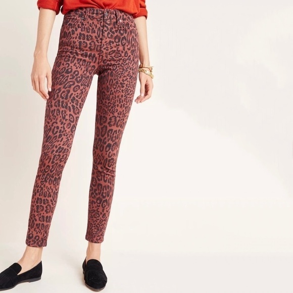 NWT Joe’s Jeans Charlie High Rise Skinny Jeans in Twisted Leopard - Picture 1 of 11